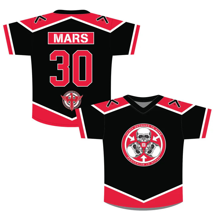Summer Tour MARS V-Neck Jersey Tee Thirty Seconds to Mars WD28