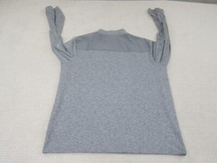 Tek Gear Shirt Mens Medium Gray 1/4 Zip Pullover Polyester Spandex Athletic