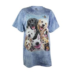 The Mountain Men’s Dog Selfies Graphic Print Short Sleeve T-Shirt in Blue, XL