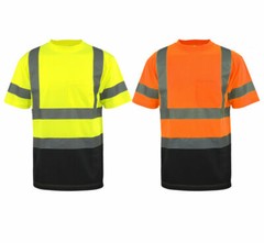 Hi Vis ANSI Class 3 Reflective Safety Green Short Sleeve T Shirt High Visibility