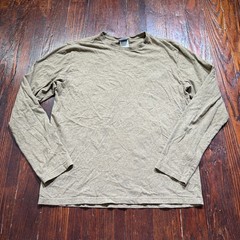 Patagonia Shirt Mens Medium Olive Green Long Sleeve Solid Base Hiking Gorp – EUC