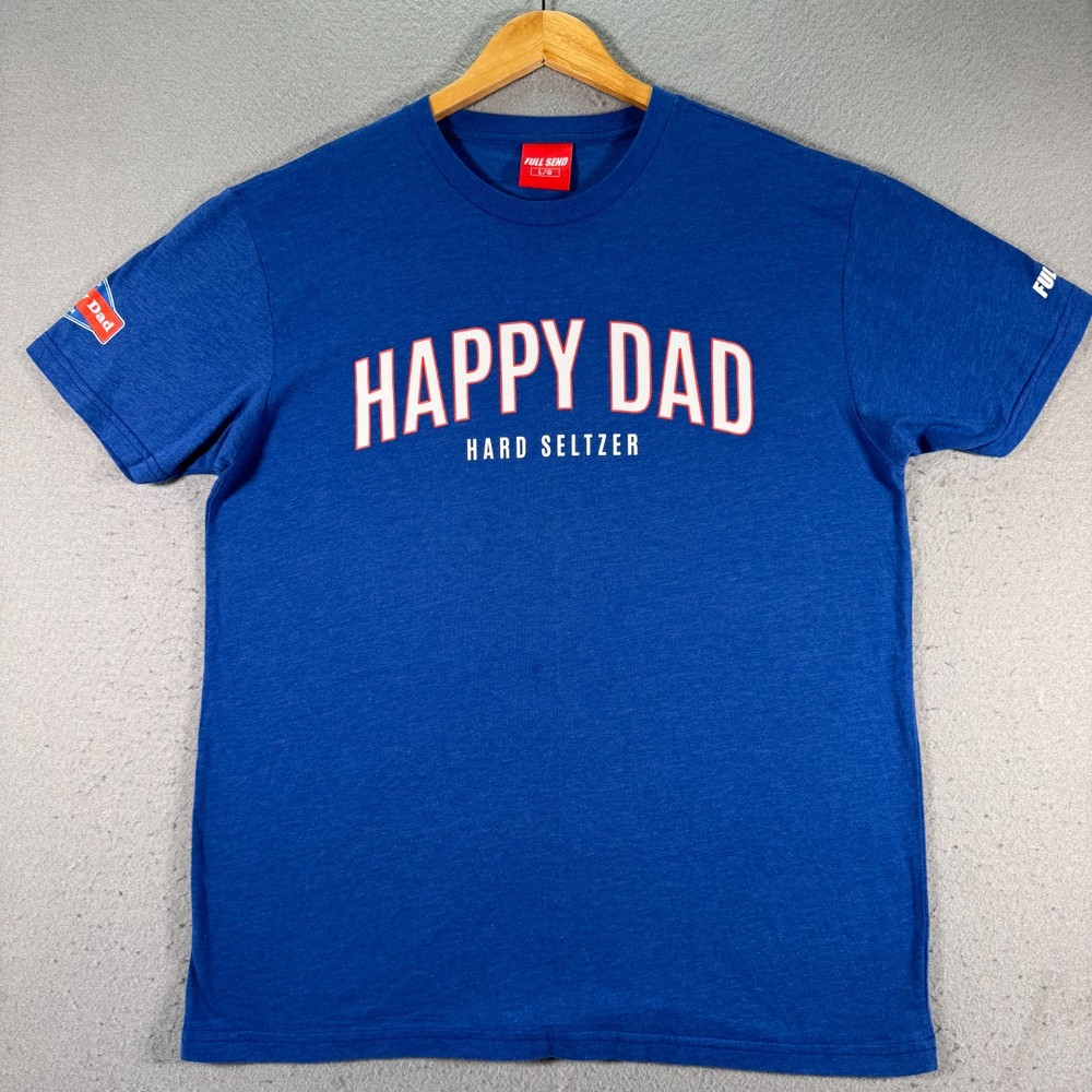 Happy Dad Full Send T-Shirt Adult Large Blue Nelk Boys Graphic Logo YouTube