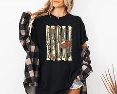 Football Season Shirt Retro Checkered Game Day Touchdown Fall Unisex Fan Tee