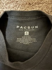 PacSun Men’s Black/Purple/White Tie-Dye Miami Beach Graphic Tee S