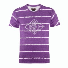 Beautiful Giant Mens Devil’s Eye Fashion Striped T-shirt Crew Neck Sportwear Tee
