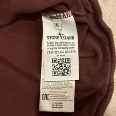 Stone Island Men’s Long Sleeve Shirt Size L Maroon Heavy Cotton