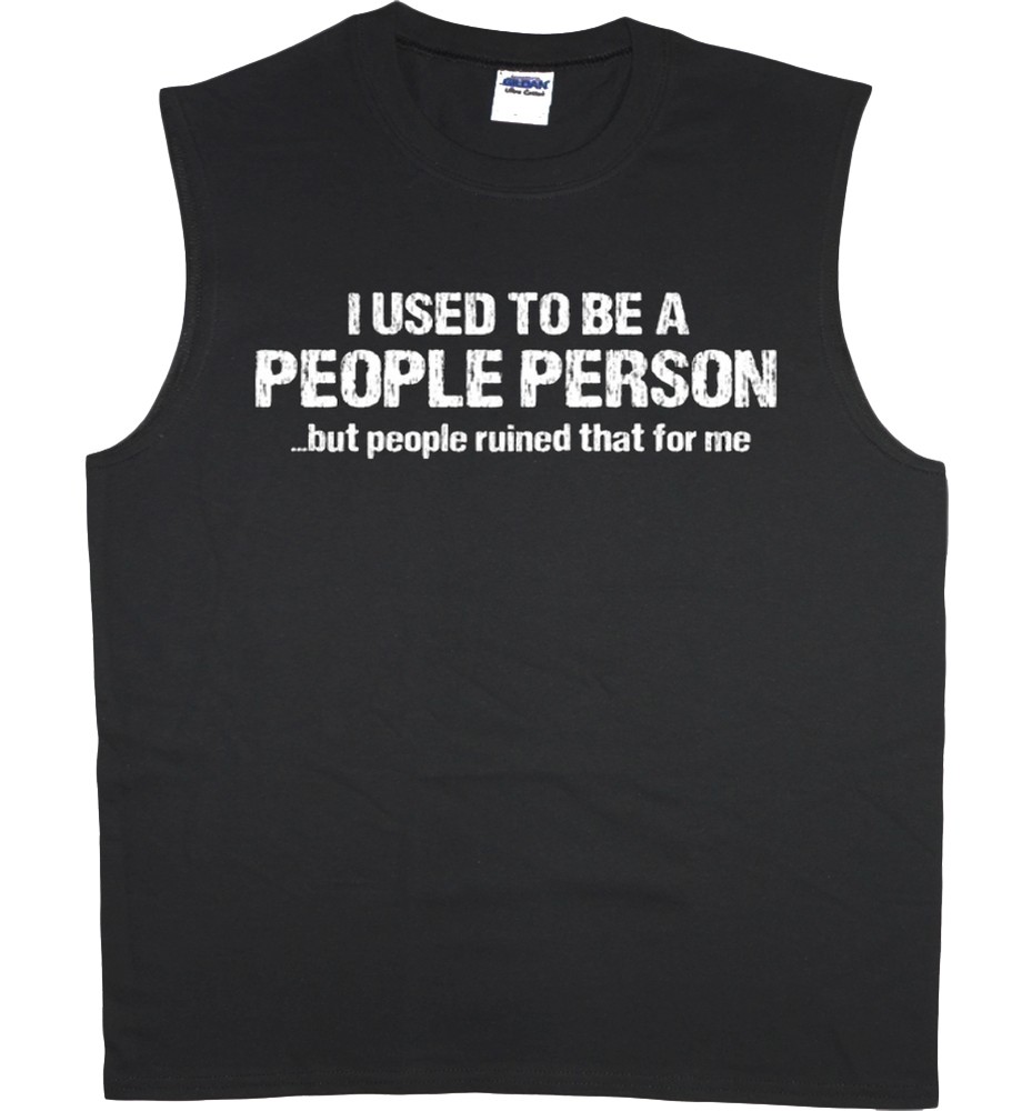 Men’s sleeveless shirt funny saying decal tshirt tank top muscle tee shirt