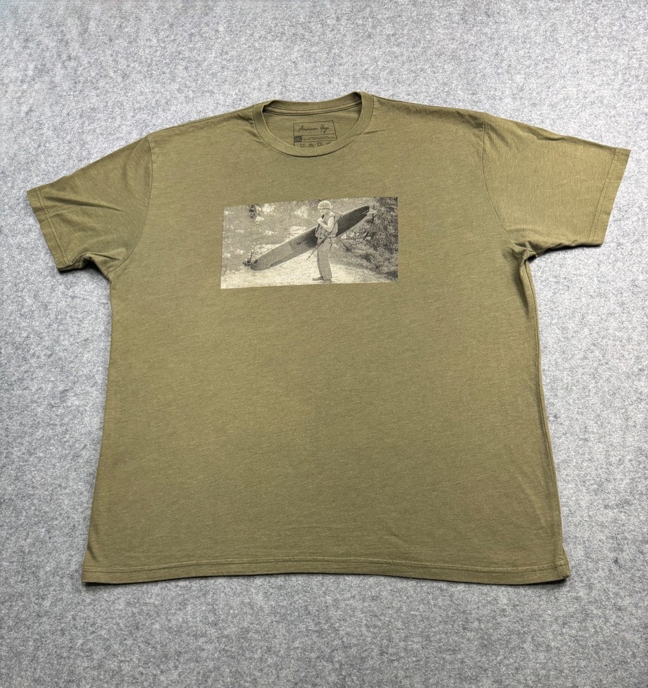 American Yogi OD Green Soldier Surfer Peaceful Warrior Shirt Manifest Your Stoke
