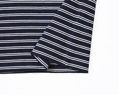 Mens Long Sleeve Striped Henry Shirt 300G Heavyweight Sailor T-Shirt Casual TEE