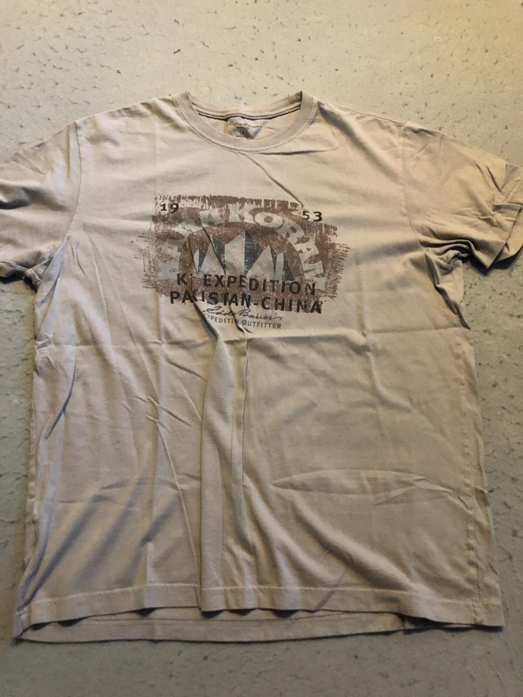Eddie Bauer Shirt Men’s Extra Large Expedition Pakistan-China Graphic Tee