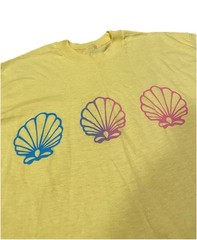 Vintage Beach Florida South Carolina Sea Shell Vacation Tee Shirt Top 90s S