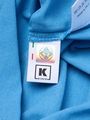 KITON KIRED “Bacio” Blue Exclusive Crepe Cotton Short Sleeve T-Shirt NEW