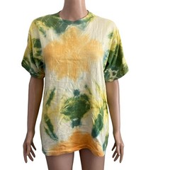 mens tie dye tshirt yellow green mens medium stretch
