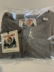 Free Planet Men Pull On Shirt Heather Gray Size M NWT