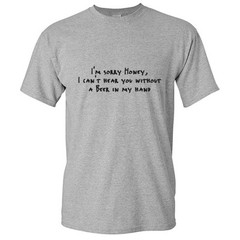 Beer Hand Sarcastic Drinking Humor Graphic Gift Idea Cool Funny Novelty T-Shirt