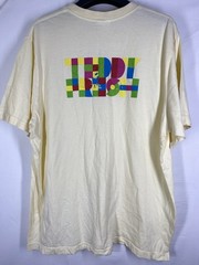 Teddy Fresh Shirt Mens Large Yellow Colorful Logo Crew Neck Short Sleeve Skater