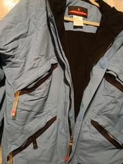 Vintage Kemper Ski Snowboard Jacket Blue Waterproof Nylon Fleece Lined Size 16