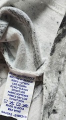 Brisco Brands Men’s Crew Neck T Shirt Size XL All Over Print Black White