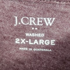J Crew Factory Mens Washed Jersey Short Sleeve Tee 2X Heather Purple/Plum
