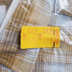 Vtg 50s Loop Collar Short Sleeve Camp Shirt Men M Plaid SANFORIZED NOS Old Stock