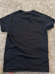 riot society Black Short Sleeve Tee with Panda and Rose Graphic
