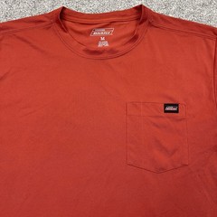 Dickies Pocket Tee T Shirt Mens Medium Polyester Short Sleeve Burnt Orange UPF