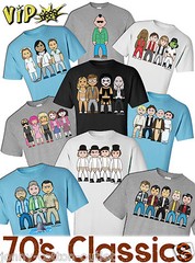 VIPwees Mens Quality TShirt 70s Classic Movies Inspired Caricature Choose Design