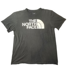 The North Face T-Shirt Mens L Black Half Dome Logo Graphic Short Sleeve Cotton