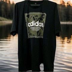 Adidas Black Tee With Camo Adidas the Brand With the 3 Stripes Mens Size XL Sass