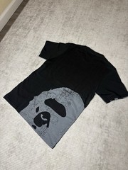 A Bathing Ape BAPE Black/Gray Ape Head Logo Graphic Print Men’s T-Shirt L