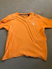 Lions Crest Shirt Men’s Large Bright Orange Chest Logo Cotton Tee