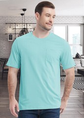 Men’s Pocket Shirts Short Sleeve Lightweight Cotton Summer Tops Performance Tee