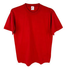 Vintage Blank T Shirt 1990s JERZEES Blank Red Cotton Polyester Blend Adult LARGE