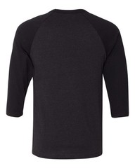 🔥 Bella + Canvas Men Three-quarter Sleeve Blend Baseball T Shirt Up To 2XL 3200