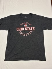 J America Sportswear Men’s Ohio State Buckeyes Gray Graphic Tee L Crew Neck