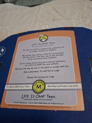 Life Is Crap No Skateboarding T Shirt Adult M Orange Sheriff Funny Men’s NEW