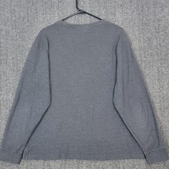 Daniel Cremieux T-Shirt Mens Large Gray Long Sleeve 100% Pima Cotton Crewneck