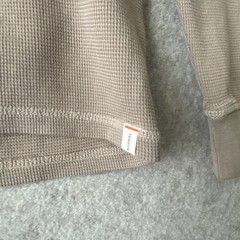The Normal Brand Waffle Knit Thermal Shirt Mens S Tan Long Sleeve