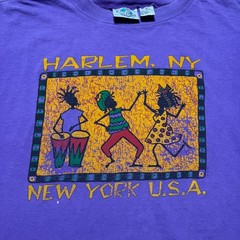 Vintage 90s Harlem New York USA African Culture Tribal Graphic T-Shirt – Large
