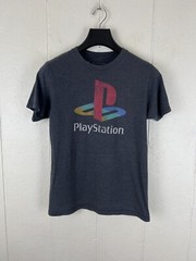 Playstation Shirt Mens Small Gray Graphic Logo Crew Neck Short Sleeve Stretch