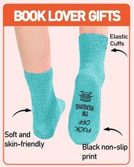 Reading Socks with Gift Box, Book Socks Women, Book Lover Gifts for Women, Fu…