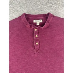 Goodthreads Shirt Mens XL Red Maroon Long Sleeve Waffle Knit Comfort Casual