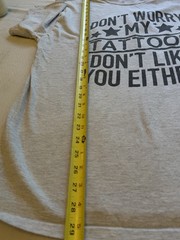 Port & Company ‘Don’t Worry My Tattoos Don’t Like You Either’ Edgy Graphic Tee L