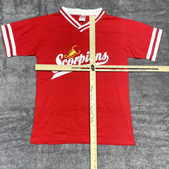 VTG Scorpions Red White Soccer Jersey Men’s Size 36 (S) Empire Made in USA