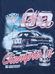 Young & Restless Black, Blue, And Red NASCAR T-Shirt Adult Size Small