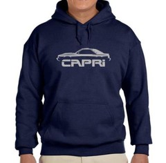 1982-85 Mercury Capri Navy Blue Hoodie Sweatshirt FREE SHIP