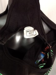 Vtg 80s Panama Jack Tank Top T Shirt (XL) Black Tropical Beach Gym Vacation