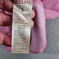 Scott James Henley Shirt Mens XL Raspberry Pink Short Sleeve New NWT