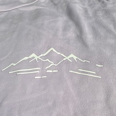 White Polyester Elastane Graphic Mountain Crew Neck Short Sleeve T-Shirt L A1