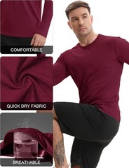 7 Pack Men’s Quick Dry Long Sleeve Shirts Moisture Wicking UV UPF 50+ Sun Pro…